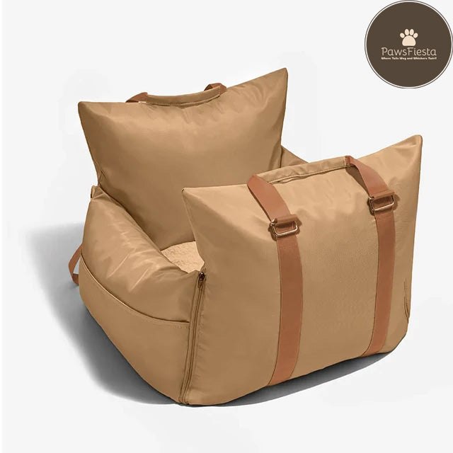 PawsFiesta™ Waterproof Dog Car Seat Bed - First Class Comfort